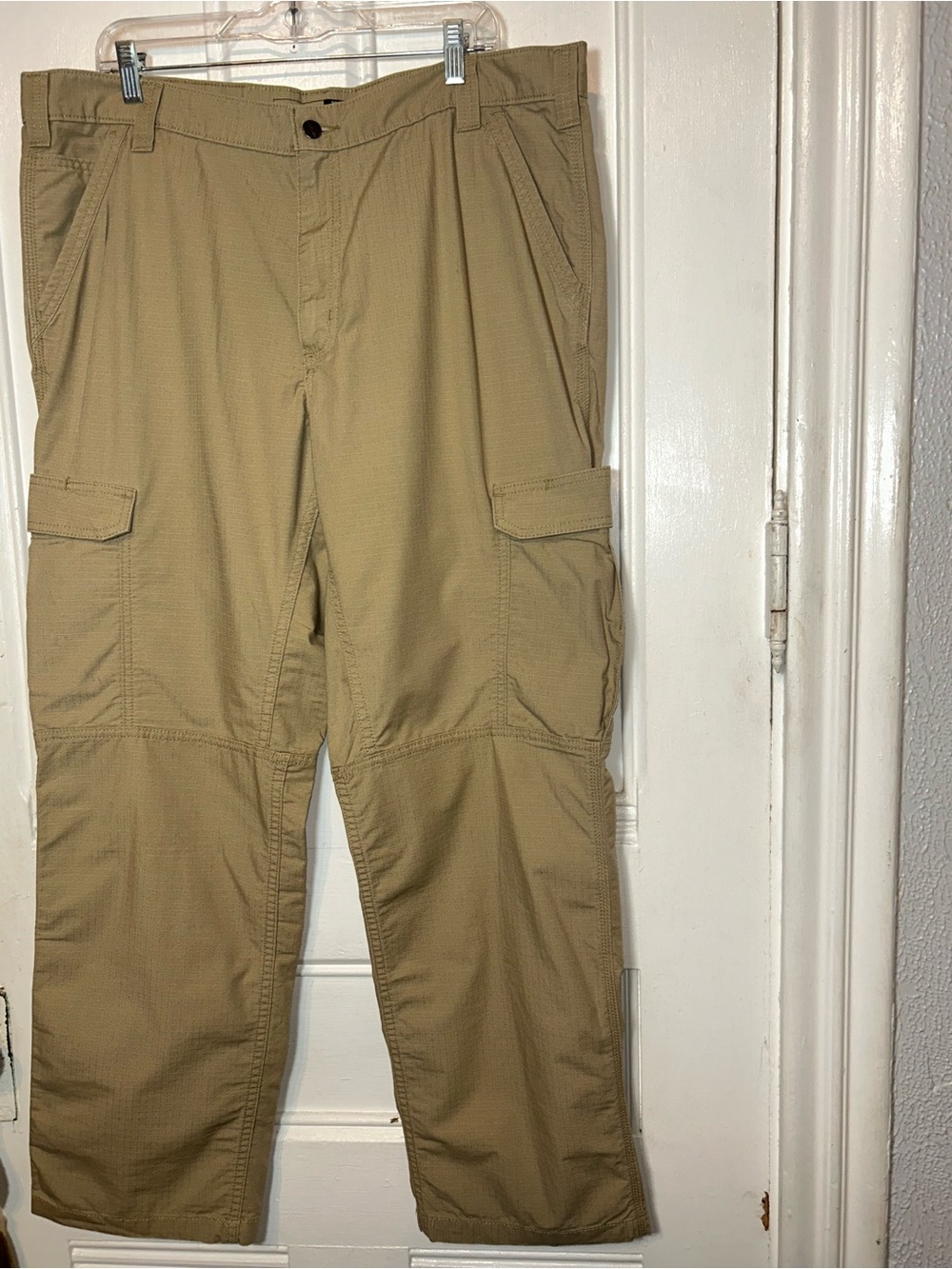 Carhartt Relaxed Fit Ripstop Khaki Work Utility Cargo Pants